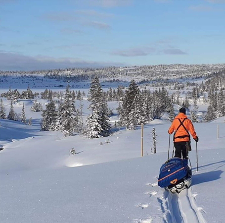 Alison Reynolds skied for nine days in the backcountry of Norway to raise awareness for a rare genetic disorder her 17-year-old daughter has had since birth. MUST CREDIT: Photo courtesy of Alison Reynolds