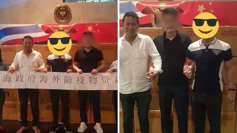 Chon Buri police search house of man alleged to be hoarding masks for sale to China Chon Buri police search house of man alleged to be hoarding masks for sale to China