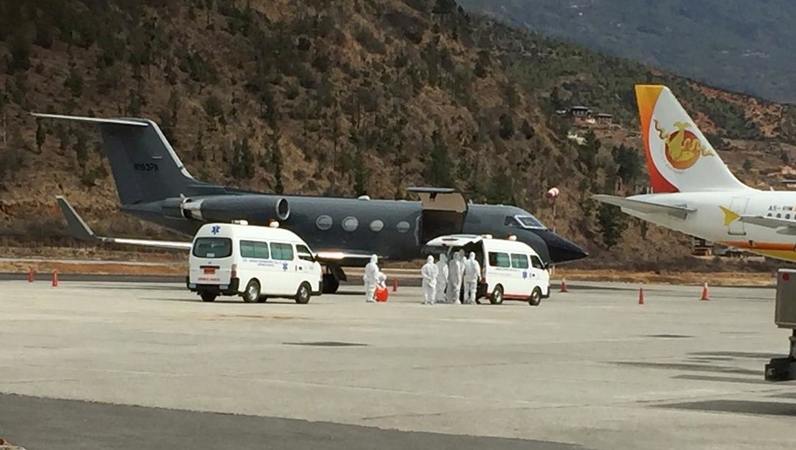 Bhutan: COVID-19 patient evacuated to the USA Bhutan: COVID-19 patient evacuated to the USA