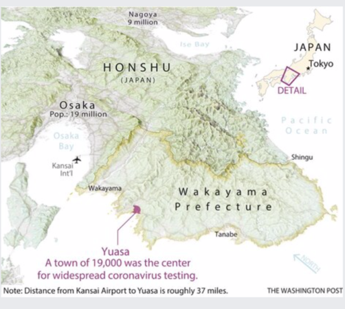 A map locating Yuasa, Japan
Photo by: The Washington Post — The Washington Post
