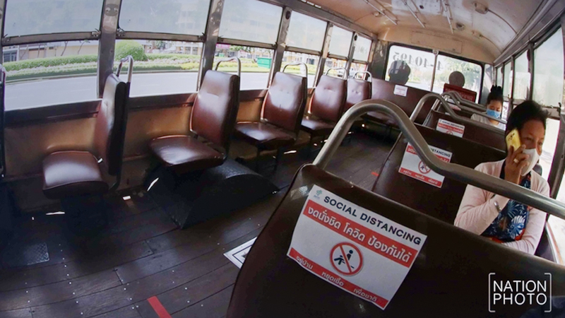 A safe distance on Bangkok buses A safe distance on Bangkok buses