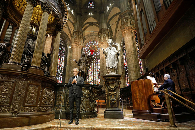 Andrea Bocelli's Easter performance reaches millions, even with no fans in attendance Andrea Bocelli's Easter performance reaches millions, even with no fans in attendance