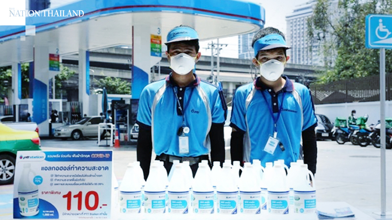 Hand-wash alcohol, gel sachets to go on sale at PTT stations Hand-wash alcohol, gel sachets to go on sale at PTT stations