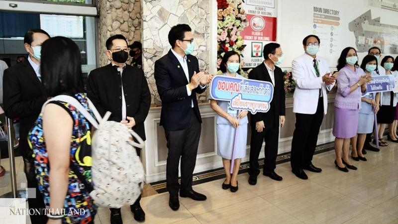 First lot of Thai returnees released from Bangkok quarantine First lot of Thai returnees released from Bangkok quarantine