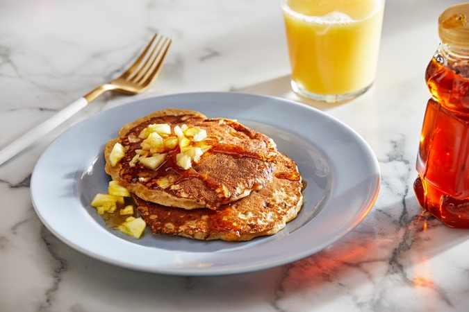 Give cottage cheese a chance with these dreamy pineapple pancakes Give cottage cheese a chance with these dreamy pineapple pancakes