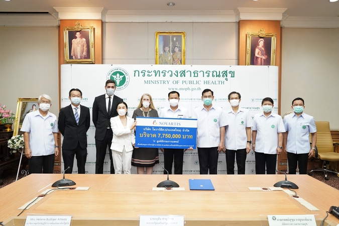 Novartis donates Bt7.75 million to combat Covid-19 Novartis donates Bt7.75 million to combat Covid-19