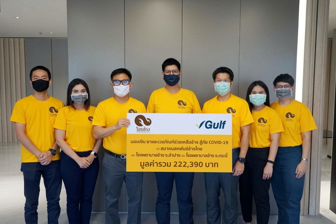 Gulf extends helping hand to Thai elephants hurting due to the Covid-19 pandemic Gulf extends helping hand to Thai elephants hurting due to the Covid-19 pandemic