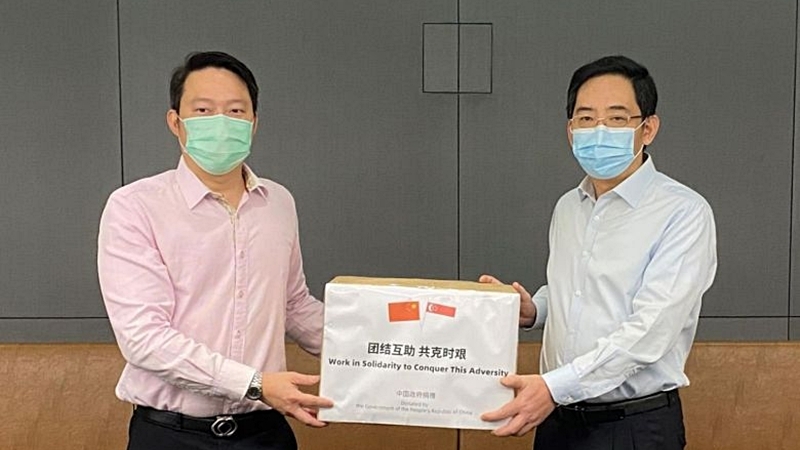 China donates 600,000 masks to Singapore China donates 600,000 masks to Singapore