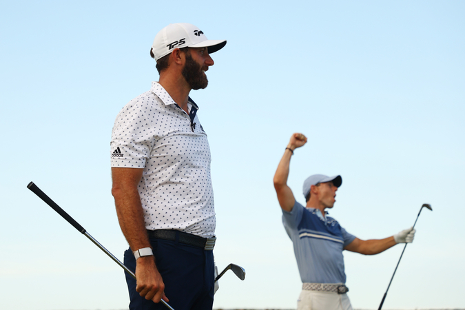 In professional golf's return, McIlroy and Johnson provide late drama in comeback victory