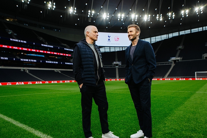 Mourinho gives Beckham exclusive look at Tottenham Hotspur Stadium Mourinho gives Beckham exclusive look at Tottenham Hotspur Stadium