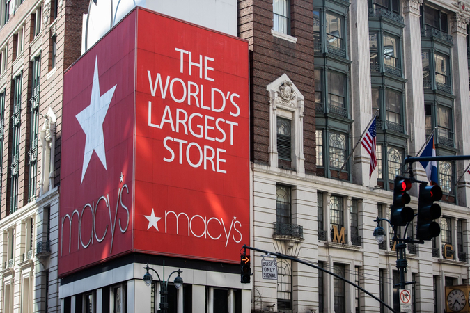 The Macy's flagship store, temporarily closed, in the Herald Square area of New York on May 12, 2020. MUST CREDIT: Bloomberg photo by Demetrius Freeman.