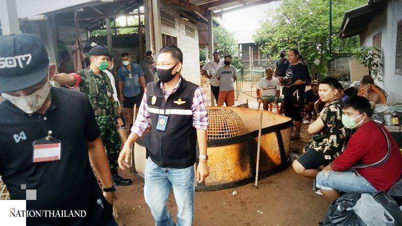 Military, police swoop down on house staging illegal cockfights, arrest 17 Military, police swoop down on house staging illegal cockfights, arrest 17