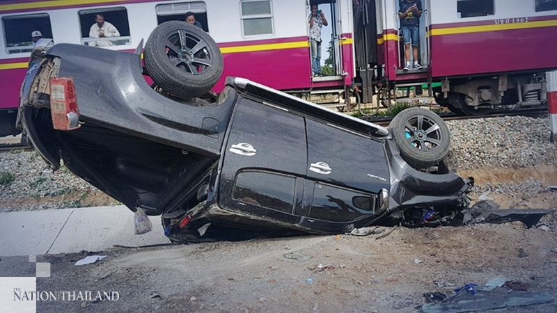 Nakhon Sawan headman killed as truck smashed by train Nakhon Sawan headman killed as truck smashed by train
