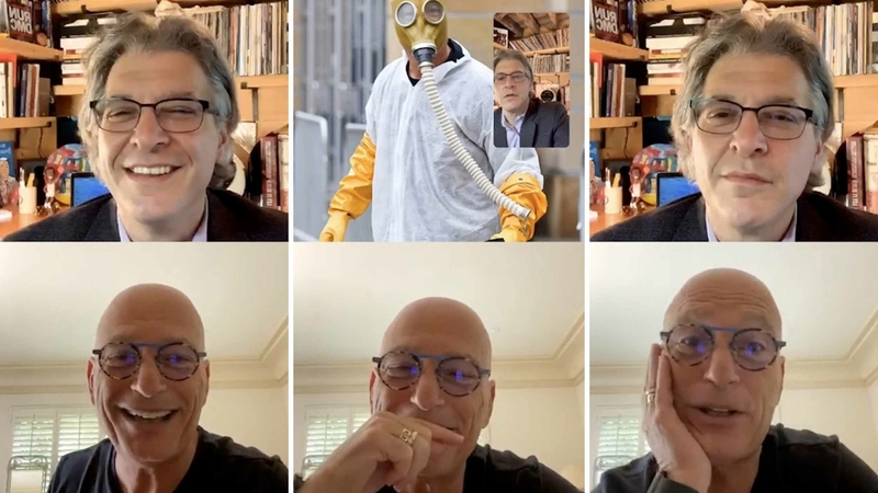 Geoff Edgers and Howie Mandel on May 29 in Edgers' Instagram Live show