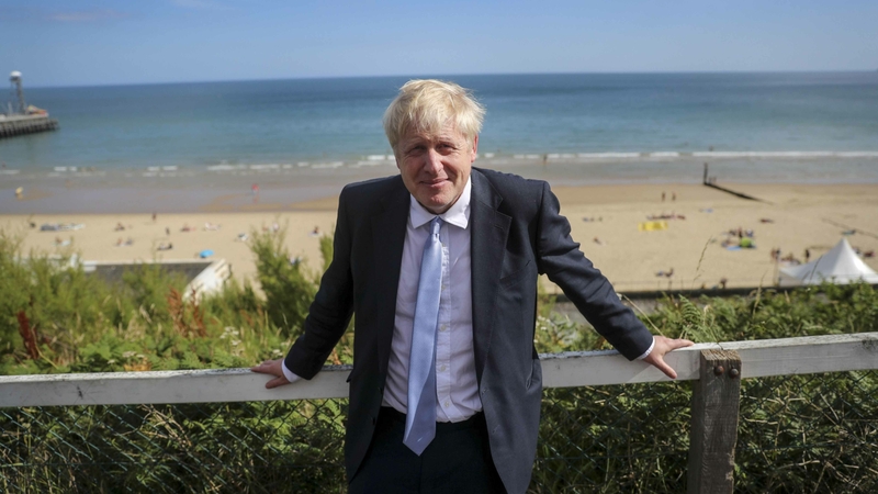Britain's Prime Minister Boris Johnson poses for a photograph as he departs from a Conservative party leadership campaign event in Bournemouth, U.K., on July 2, 2019. MUST CREDIT: Bloomberg photo by Simon Dawson.