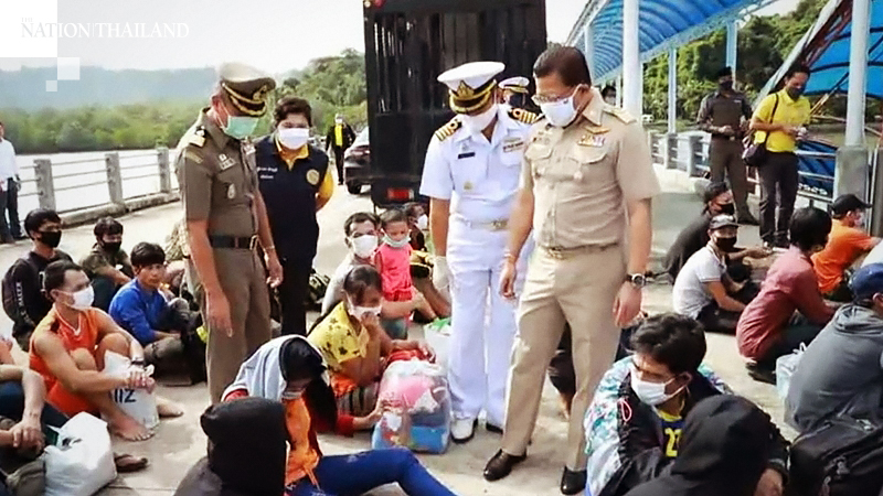 104 Myanmar migrants bid farewell temporarily 104 Myanmar migrants bid farewell temporarily