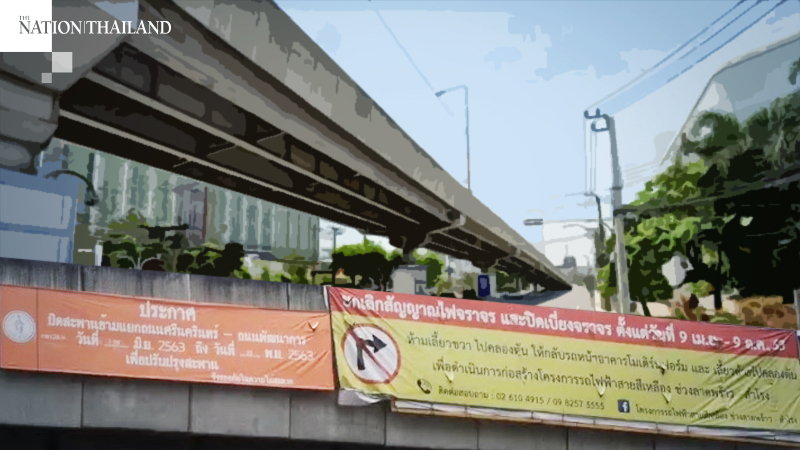 Steer clear of Srinakarin-Phatthanakan intersection for 5 months, bridge under repair Steer clear of Srinakarin-Phatthanakan intersection for 5 months, bridge under repair