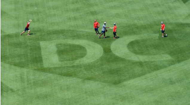 The Nationals, social distancing and in masks, are finally back in Washington The Nationals, social distancing and in masks, are finally back in Washington