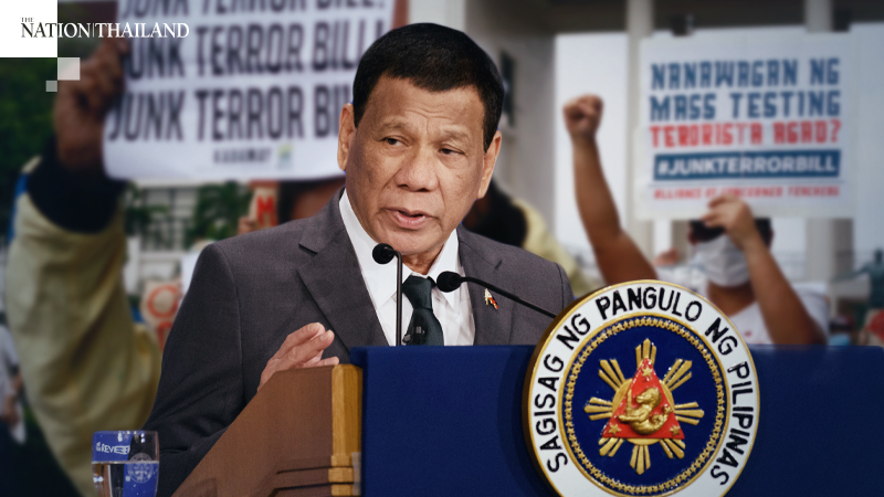 Duterte signs terror law amid wide opposition Duterte signs terror law amid wide opposition