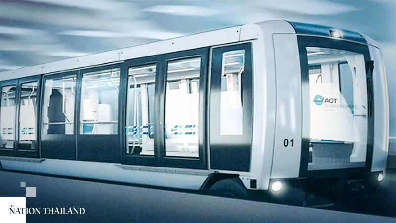 New Suvarnabhumi terminal gets first unmanned train New Suvarnabhumi terminal gets first unmanned train