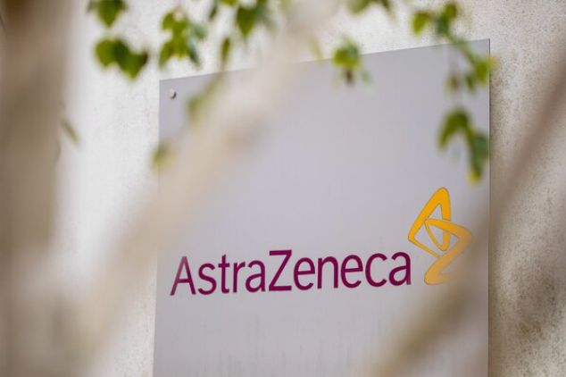 A sign featuring the AstraZeneca at the company's DaVinci building at the Melbourn Science Park in Cambridge, England, on June 8, 2020. MUST CREDIT: Bloomberg photo by Jason Alden.
