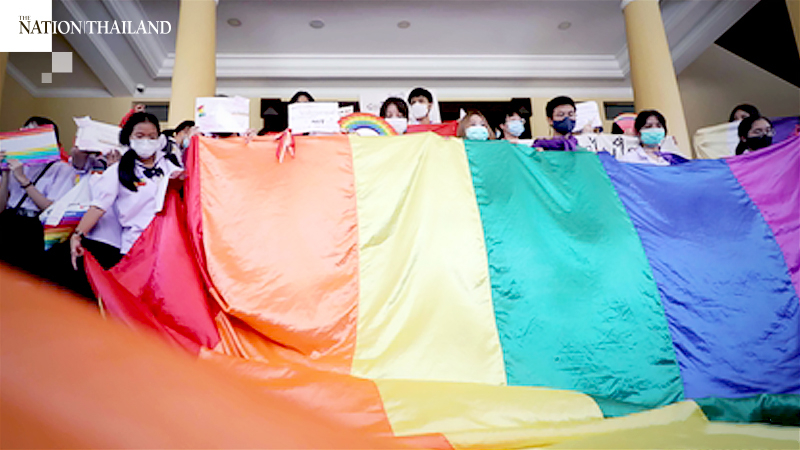 Flashes of rainbow colours as students call for equality Flashes of rainbow colours as students call for equality