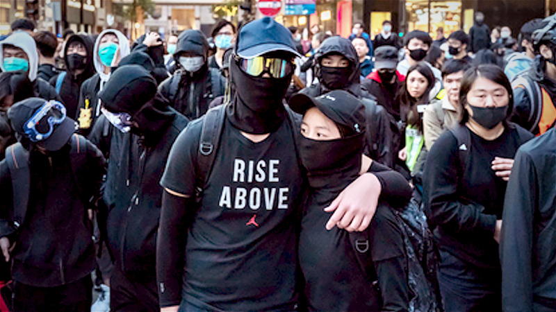 File photo of Hong Kong protesters