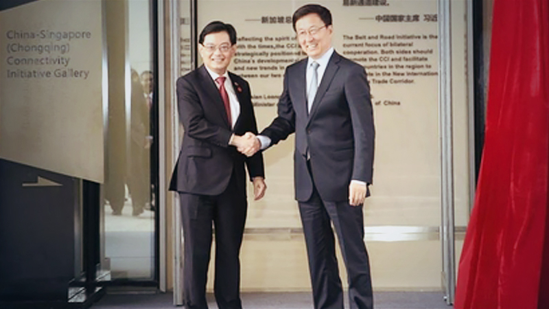 Deputy Prime Minister Heng Swee Keat with Chinese Vice-Premier Han Zheng in an October 2019 photo. PHOTO: HENG SWEE KEAT/FACEBOOK