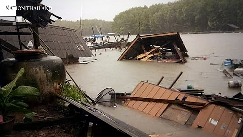 Over 1,000 houses damaged as tropical storm rattles Ranong Over 1,000 houses damaged as tropical storm rattles Ranong