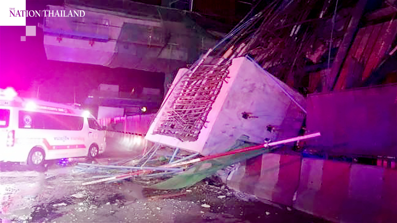 Pink Line pillar collapses, 5 workers hurt Pink Line pillar collapses, 5 workers hurt