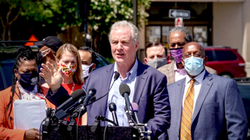 Outside a Baltimore mail facility, Democrats and union leaders issue call to action Outside a Baltimore mail facility, Democrats and union leaders issue call to action