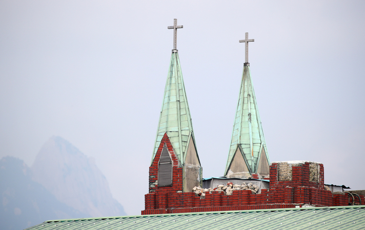 
Sarang Jeil Church in Seongbuk, a district in northern Seoul, is at the center of the coronavirus resurgence in Korea. (Yonhap)