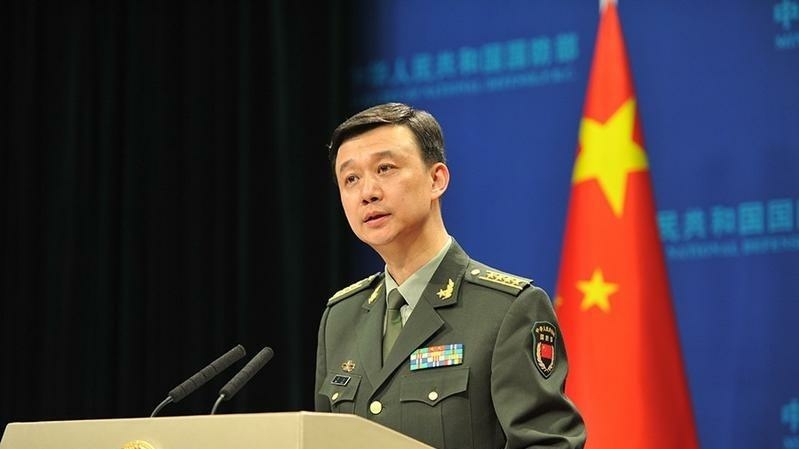 This undated photo shows Wu Qian, spokesperson for the Ministry of National Defense, speaking at a press briefing in Beijing. (PHOTO / MOD.GOV.CN)