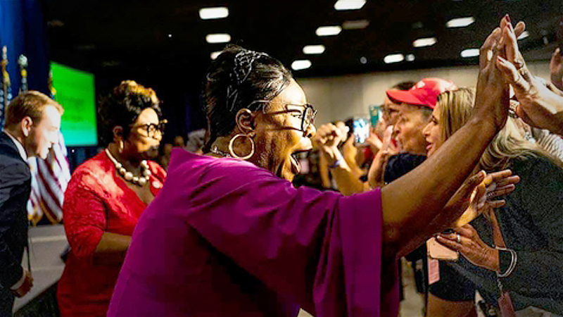 Trump's Black supporters bring attacks from the Internet to convention prime time, in answer to diverse Democratic ticket Trump's Black supporters bring attacks from the Internet to convention prime time, in answer to diverse Democratic ticket