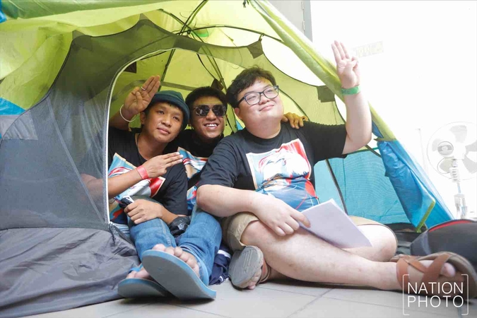 Pro-democracy activists set up camp at October 14 Memorial in Bangkok Pro-democracy activists set up camp at October 14 Memorial in Bangkok