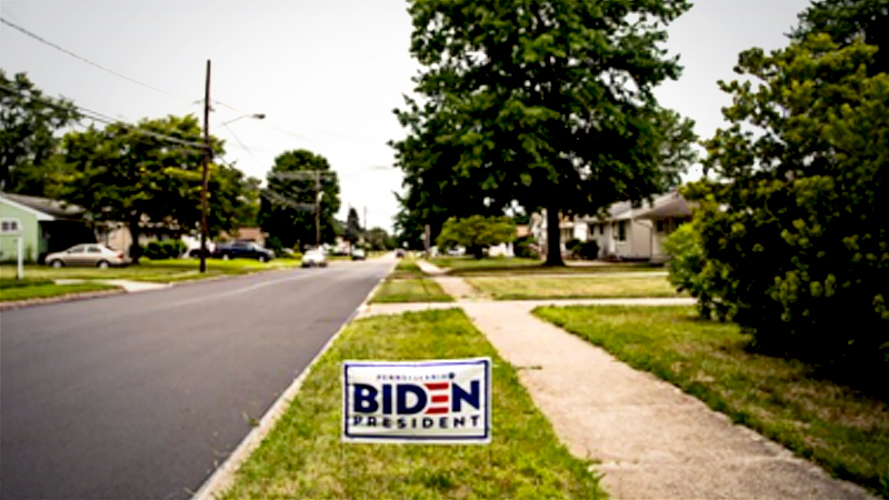 The latest battlefield in a heated presidential campaign: Front yards bearing Biden signs The latest battlefield in a heated presidential campaign: Front yards bearing Biden signs