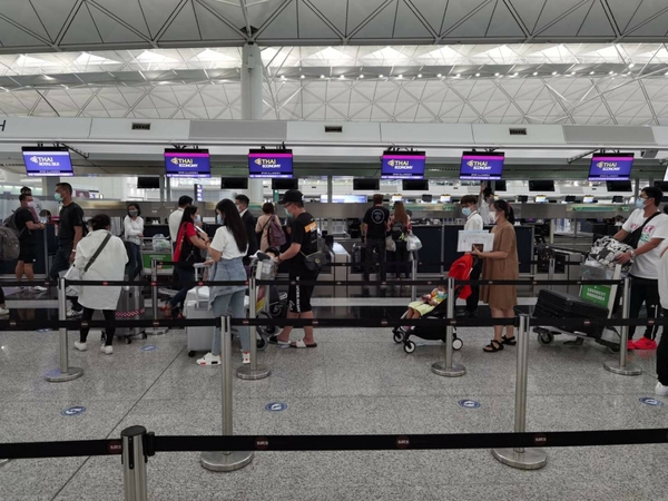 THAI flies 216 people home from Hong Kong THAI flies 216 people home from Hong Kong