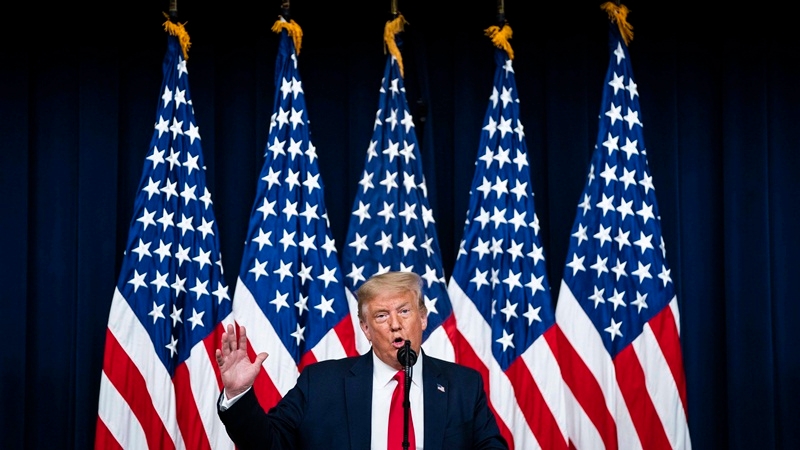 President Trump speaks before signing a series of executive orders on lowering drug prices at the White House on July 24. MUST CREDIT: Washington Post photo by Jabin Botsford