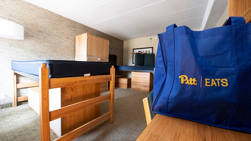 The University of Pittsburgh is utilizing the Wyndham Pittsburgh University Center hotel to house students for the upcoming school year. MUST CREDIT: Photo courtesy of Aimee Obidzinski/University of Pittsburgh.