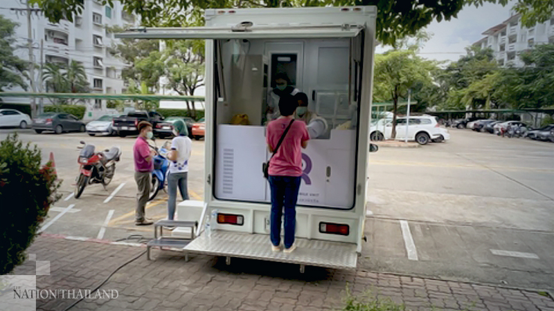 Mobile unit used for tests at condo after man tested positive for Covid-19 Mobile unit used for tests at condo after man tested positive for Covid-19