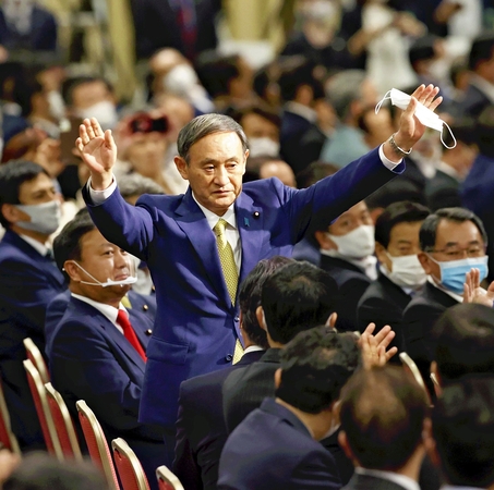 Japan's Liberal Democratic Party elected Chief Cabinet Secretary Yoshihide Suga as its president on Monday. MUST CREDIT: Japan News-Yomiuri photo
Photo by: Japan News-Yomiuri — Japan News-Yomiuri