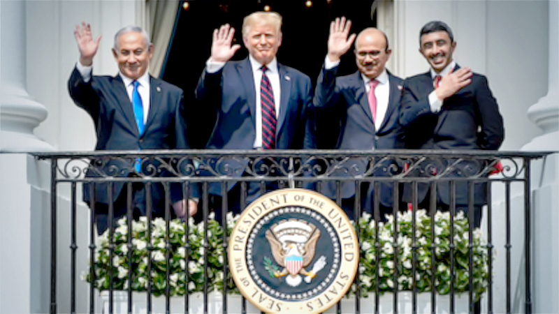 Trump presides over signing ceremony between Israel and Arab states at the White House Trump presides over signing ceremony between Israel and Arab states at the White House
