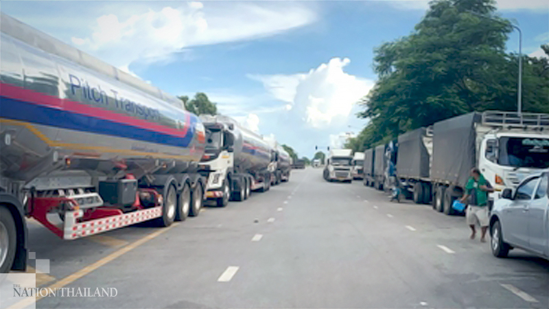 Trucks stranded at Mae Sai checkpoint as Myanmar squeezes cross-border movement Trucks stranded at Mae Sai checkpoint as Myanmar squeezes cross-border movement