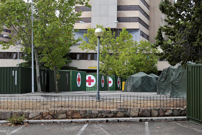 Covid-19 hospitalizations are increasing in Spain, though most of the new cases are mild. (Rodrigo Jimenez/EPA-EFE)
