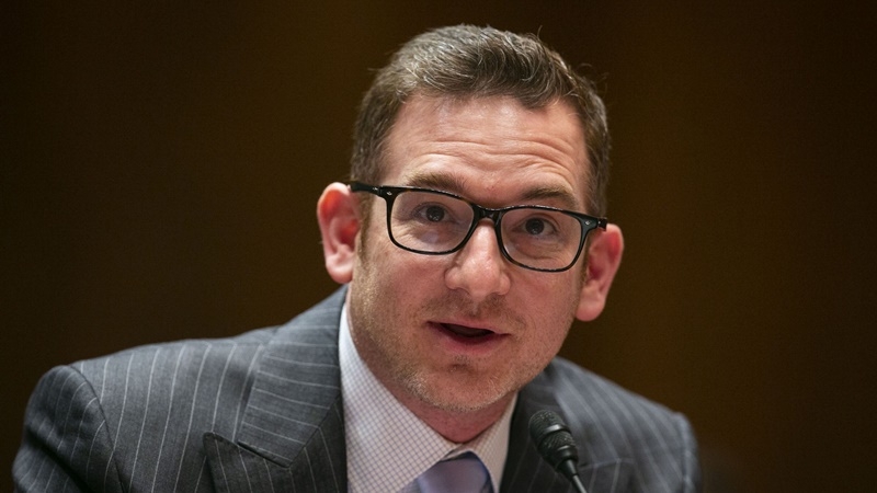 Gabriel Weinberg, founder and chief executive officer of DuckDuckGo Inc., during a Senate Judiciary Committee hearing in Washington on March 12, 2019. MUST CREDIT: Bloomberg photo by Al Drago.