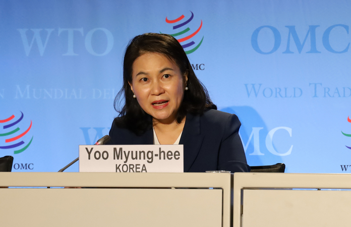 Seoul's trade minister among 2 finalists in race for new WTO chief: report Seoul's trade minister among 2 finalists in race for new WTO chief: report