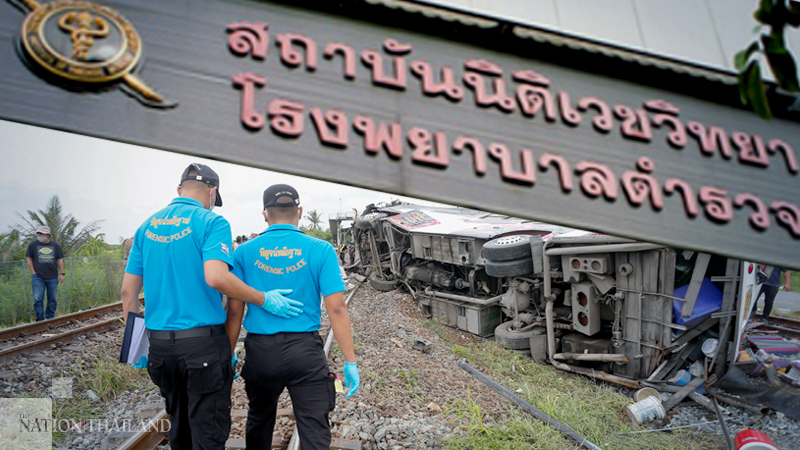Police identify seven bodies from horror train-bus crash Police identify seven bodies from horror train-bus crash