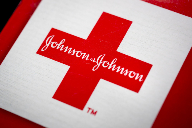 The Johnson & Johnson logo. MUST CREDIT: Bloomberg photo by Scott Eells