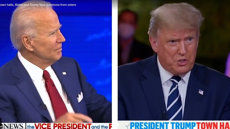 Biden's ABC town hall ratings beat Trump's three-network NBC event Biden's ABC town hall ratings beat Trump's three-network NBC event