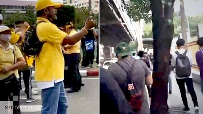 Police hunt for yellow shirts who hurt Ramkhamhaeng University protesters Police hunt for yellow shirts who hurt Ramkhamhaeng University protesters